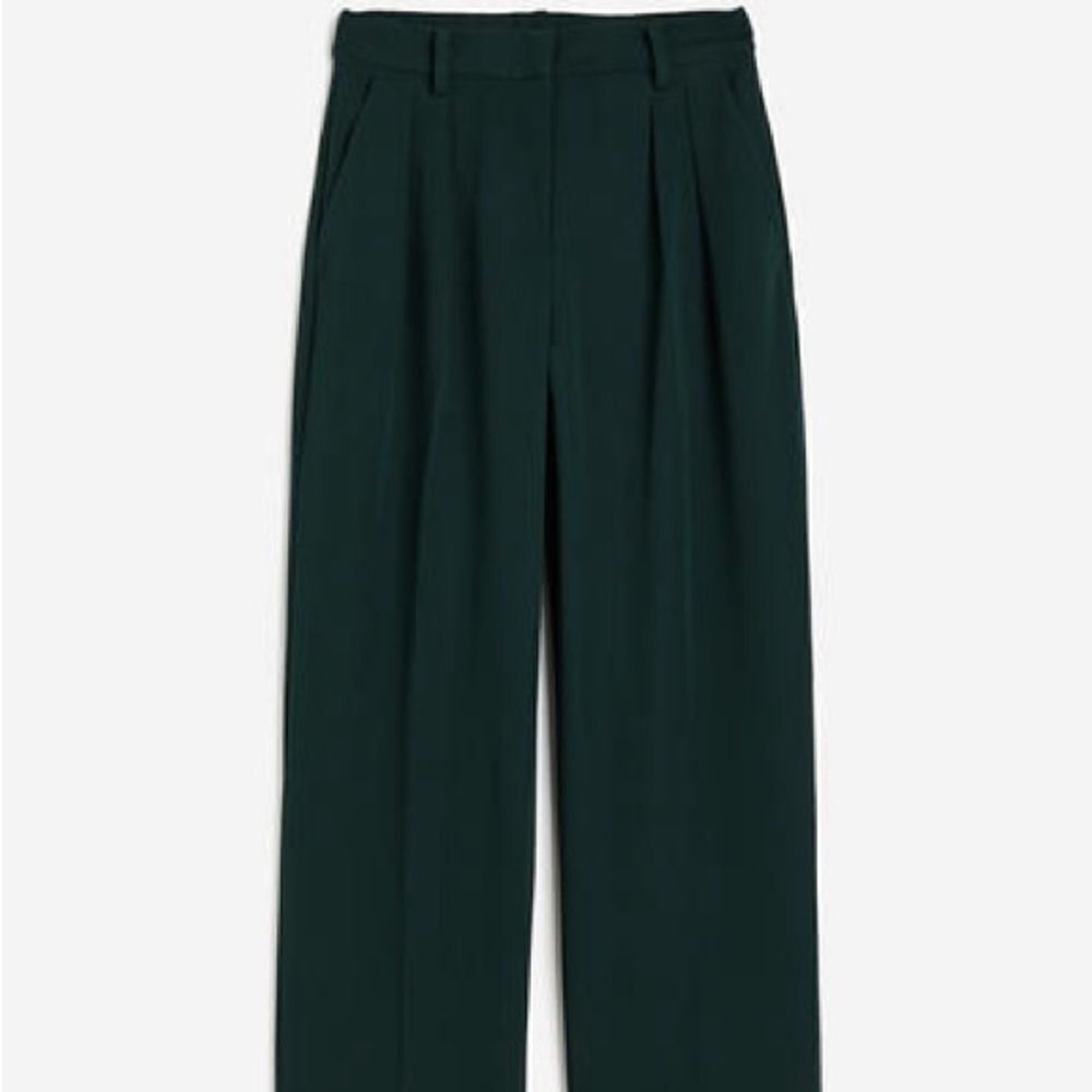 H&M Forest Green Tapered Trouser Pant